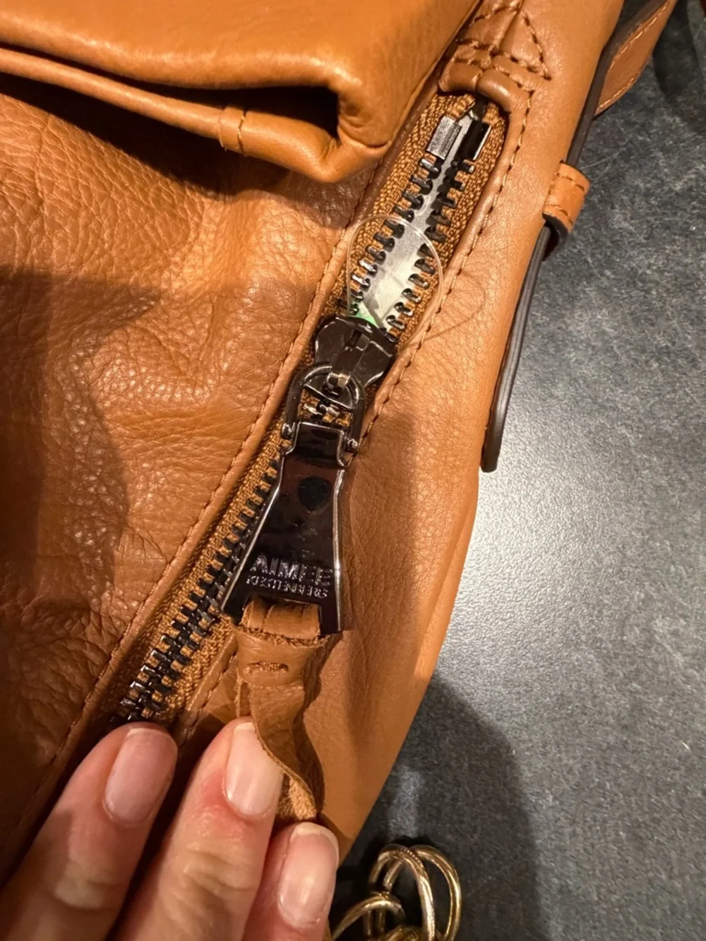 Aimee Kestenberg Tan Leather Hobo Shoulder Bag